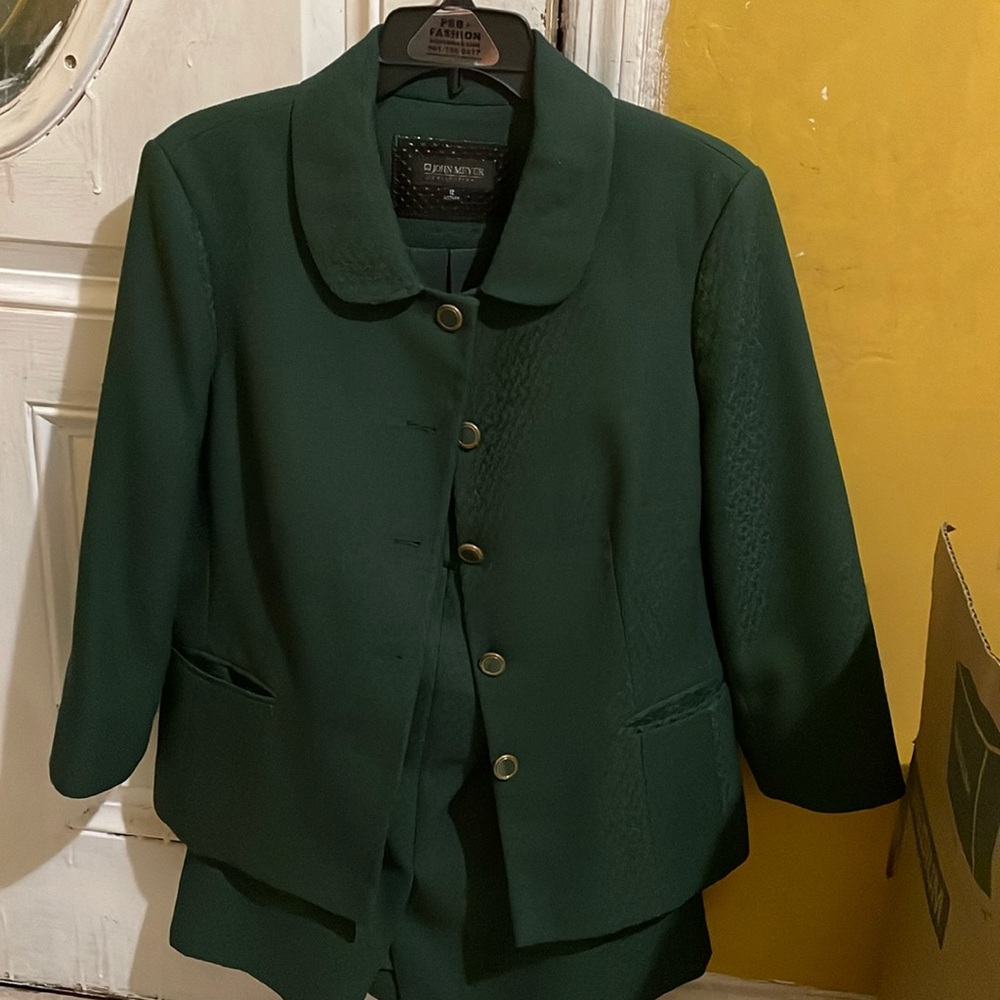 Green Skirt Suit Set